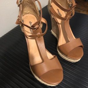Charlotte Russe brown cork wedges